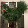 Dekorativa blommor konstgjorda tupp kyckling julkrans xmas grön för ytterdörren bondgård trädgård windows girland hem dekorationer