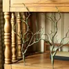 Fleurs séchées branche en plastique artificielle obscurité sorcière bricolage bandeau en bois accessoires cornes faux arbre bifurqué blanc décoration de noël