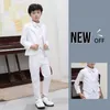 Ensembles de vêtements Garçons Blanc Baptême Blazer Ensemble Fleur Performance Robe De Mariée De Bal Pographie Costume Ados Enfants Gilet Costume 230613