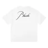 مصمم تي قمصان Rhude T Shirt الصيف غير الرسمي قصير الأكمام النساء Mens T-Shirt بسيط التصميم الكلاسيكي Tee Streetwear Size Size S-XL