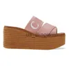 Hausschuhe 2023 Luxus-Designer-Sandalen Damen-Hausschuhe Woody Flat Mules Plattform besticktes Leinen High Heel Sandale Espadrille Wedge Slider berühmter Pool S J230614