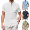 Camisas informales para hombre, cárdigan de moda, camisa de secado rápido para hombre, manga corta, Color puro, estilo fino, versátil