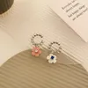 Backs Earrings Rhinestone Flower Imitation Pearl C Shape Clip For Women Aesthetics Sweet Romantic Rings Temperament Exquisite Jewelry