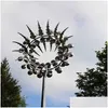 Decorazioni da giardino Mulino a vento in metallo unico e magico Outdoor Dynamic Wind Spinners Catchers Cortile esotico Patio Decorazione prato Y0914 Dhno2
