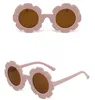 Söt runda ramflickor pojkar småbarn baby solglasögon anti uv blomma solglasögon barn reser strandögonglasögonglasögon mode barn tillbehör