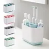 Tandborstehållare Electric Toothborste Holder Bedroom Storage Shelf Plastic Containers Baskets Hem Organisator Tillbehör Makeup Dental Brush Rack 230613