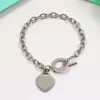 Mode Femmes Chaîne Bracelet Collier De Luxe Designer Classique Coeur Ensemble 925 Lien Fille Saint Valentin Amour Cadeau Bijoux En Gros De Mariage