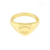 밴드 반지 최신 T Edition Stainless Women Mens Ring 제발 뉴욕 하트 보석으로 돌아가십시오 Gold Sier Rose Color242W7436962 Drop de Dhlyw