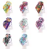 Ethnic Clothing 3D Flower Muslim Women Hijabs Knotted Head Wrap Elegant Party Cover African Print Hat Turbante Mujer Hair Accessories