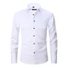 Męskie koszule swobodne koszula Spring Social Shirt Slim Business Dress Mężczyzna długie rękawy formalne eleganckie bluzki Tops Man Brand Ubrania 230614