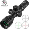 Fire Wolf 3-9x32 охота на тактическую оптическую винтовку с красным зеленым освещенным прицелом кросса