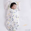 Sovsäckar baby väska nackskydd blöja byter sömnkläder sommar bomullsutrymme tryck öron design mysig swaddle
