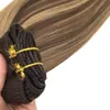 Klip Saç Uzantıları Remy İnsan Saçı Vurgular Renk P4/27 Çift Atkı Klips INS Uzantısı 120g