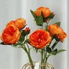 Decorative Flowers Artificial Bouquets Real Touch Fake Austin Rose With Bud Realistic Blossom Silk Long Stem Flower