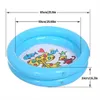 Giochi con la sabbia Divertimento in acqua Piscina per bambini Estate per bambini Giochi d'acqua per bambini Vasca da bagno gonfiabile Rotonda Bella piscina stampata con animali 65x65cm 230613