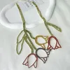 Collier tour de cou Freetry exagéré coloré fleur de tulipe pour les femmes conception Unique bijoux de fête en strass complet