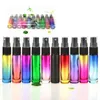 Renk gradyanı 10ml ince sis pompası püskürtücü cam şişeler uçucu yağlar için tasarlanmış parfümler temizleme poducts aromaterapi şişeleri pduij