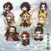 Anelli chiave anime Demon Slayer Stand Kimetsu No Yaiba Kamado Tanjirou Nezuko Kanawo Zenitsu Inosuke Giyuu Acrylic Stand Figure Modello 230614