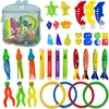 Sand Play Water Fun 37 PCS Conjunto de brinquedos de piscina Brinquedos de mergulho Jogos subaquáticos Conjunto de brinquedos de mergulho Conjunto de arremesso de mergulho Conjunto de brinquedos de afundamento Conjunto de brinquedos de água para crianças 230613