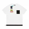 Camisetas de hombre Diseñador 23ss Summer Patchwork Pocket Logo Manga corta Cuello redondo Algodón puro y camiseta de moda para mujer G18N