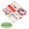 Autres fournitures de fête festives Jouets d'argent imprimés UK Pounds GBP British 50 Prop Toy Fl Imprimer Copie Billet de banque pour enfants Noël Dhycl