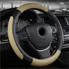 Housses de volant anti-dérapant PU Fiber cuir bricolage 38 cm housse de voiture Automobile intérieur accessoire universel