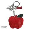 Porte-clés créatif plein strass Apple mode porte-clés voiture porte-clés pendentif alliage anneau sac charme Souvenir cadeaux