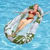 Inflatable Floats Tubes Foldable Floating Water Hammock Float Lounger Inflatable Pool mat Floating Bed Chair Swimming air mattress Pool Accessories 230613