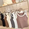 Women Designer Women Tanks Anagram-embroidered Cotton-blend Tank Tops Shorts Designer Skirts Yoga Suit Bra Vest Ladies Solid T Shirt