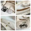 Evening Bags Vintage Canvas Women's Bag Designer Handbag Motorcycle Shoulder Cross Big Eco Korean Shoppers Messenger Y2K Satchel