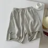 Pantaloni da donna Pantaloncini traforati irregolari Donna Xia Xiaozhong Design Senso Vita alta Allentato Slim Casual Sport Gamba larga