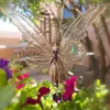 Décorations de jardin en cristal, ailes d'ange féerique, ornements féeriques en cristal, carillons éoliens créatifs, ornements de jardin pour la maison