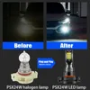 جديد 2PCS CAR PSX24W LED المصباح الأمامي الضباب الإشارة الإشارة المصباح H16EU 2504 LAMP GOLDEN 12V لكرايسلر سيبرينغ 200 300 مدينة البلد