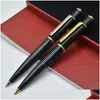 Bollpunktspennor högkvalitativ diabolo -serie Metal Pen Black/Golden/Sier Stationery School Office Supplies Writing Smooth Ball Mer Dr DHX4F