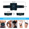 Zayıflama Kemeri Abs Trainer Kas Stimülatör Fitness Abdominal Masaj Enstrümanı Elektrik Tonlama Kemeri USB Şarj Ev Salonu Fitness Equiment 230614