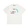 Camiseta feminina designer da marca Co, colorida, letra grande, algodão puro, manga curta, camiseta branca para homens e mulheres INVH