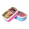 Sublimation Kinder Lunchboxen Rohlinge Kunststoff Lebensmittelbehälter Student Schule Outdoor Tragbare Snacks Boxen DIY