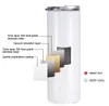 US CA Stock 25 st/Carton 20oz sublimering Tumbler Bottle Blank Stainless Steel Tumbler Diy Straight Cups Vakuumisolerade 600 ml bilkaffe muggar redo att skicka