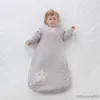 Slaapzakken Zak Winter Warm Pasgeboren Baby Nachtkleding Katoenen manchet Peuter Reiswieg Print Kind