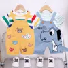 مجموعات الملابس LJW Cartoon Infant Suits مجموعة ملابس الأطفال للأولاد Girls Cute Summer Summer Disual Classion Set Topshorts Kids Compley 230613