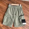 Mens Shorts Stones Islands Designers Cargo Pants Island Badge Patches Summer Sweatpants Sports Trouser 2023ss Big Pocket Supermes Tidal flow design666