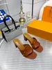 2024 Frete grátis Top Sandals Woody Womens Mules Slides planos tanam bege branco preto preto rosa renda de letra de letra chinelos femininos 0614