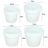 Planters Pots Flower Pots Plastic White Color Cylinder Shape Planting Anti-Deforming Recyclable Nursery Baskets For Lawn R230614