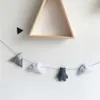 Garden Decorations Nordic Felt Cloud Garland Bunting Banner Kids Baby Room Hanging Wall Decor Wall Hanging Home Decoration R230613