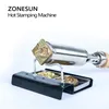 ZONESUN Portable Hot Stamping Machine Leather Wood Cake Embossing Logo Stamp Bronzing Craft Tool Heat Press Machine