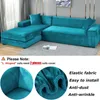 Stoelhoezen Fluwelen Bankhoes Elastische Dikke L-vormige Hoek voor Woonkamer 1 2 3 4 Zits Stretch Couch Fauteuil 230613