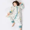 Спальные мешки с длинным рукавом сплит ноги детская сумка новорожденная весенняя осень осенний хлопок R230614