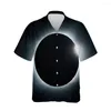 Camisas casuais masculinas Jumeast 2023 verão 3D decoração do universo manga curta respirável solto camisas masculinas femininas streetwear roupas
