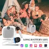 Bestisan Bluetooth 5.0 Portable Karaoke Party Speaker With Two Wireless Microphones 30W Powerful Sound Speakers 8H Playtime