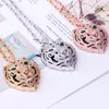 Rose zilver goud fijne ketting ketting diamant hangers lange kettingen voor vrouwen mannen trendy luxe designer sieraden feest kerstbasis geschenken Girls Betrokkenheid